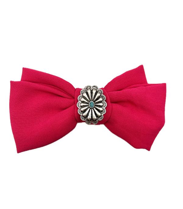 HATS I HAIR ACC :: HAIR ACCESSORIES :: Wholesale Western Concho Hair Bow