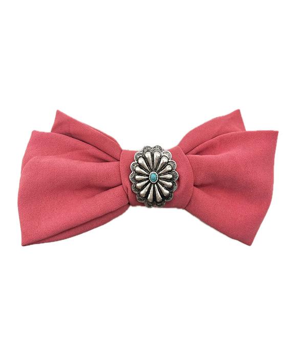 HATS I HAIR ACC :: HAIR ACCESSORIES :: Wholesale Western Concho Hair Bow