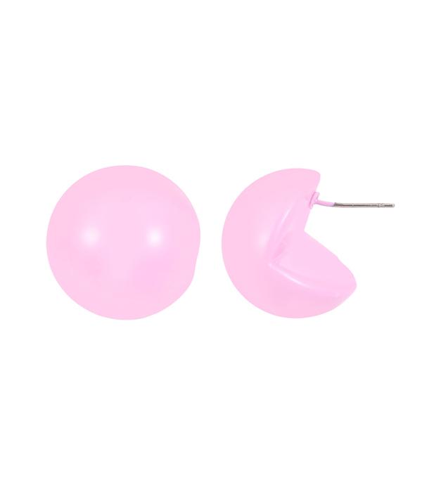 EARRINGS :: POST EARRINGS :: Wholesale Round Color Post Earrings