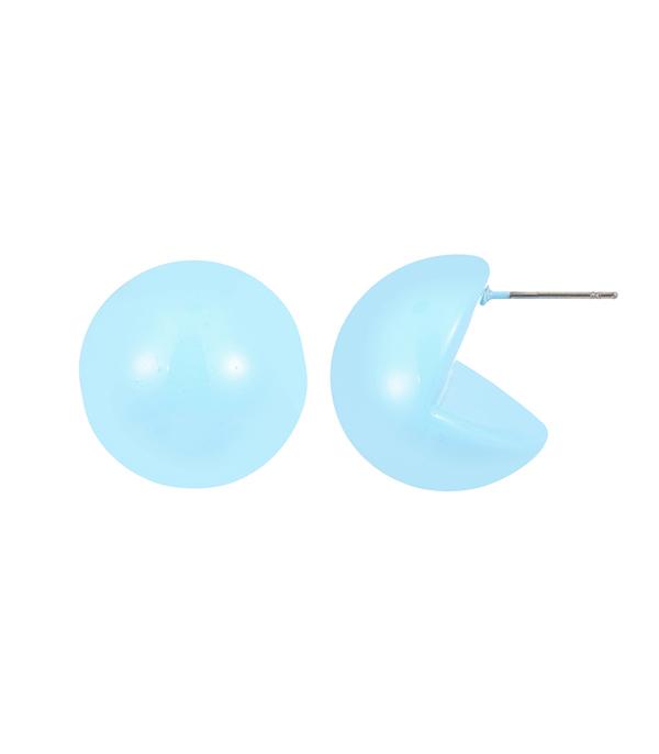 EARRINGS :: POST EARRINGS :: Wholesale Round Color Post Earrings
