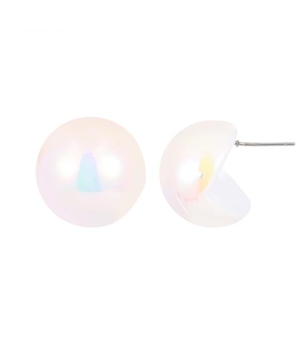 EARRINGS :: POST EARRINGS :: Wholesale Round Color Post Earrings