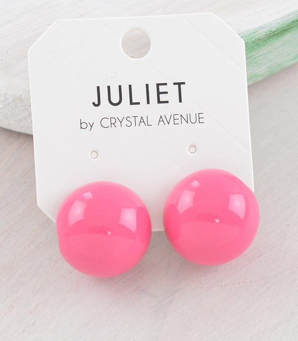 EARRINGS :: POST EARRINGS :: Wholesale Round Color Post Earrings