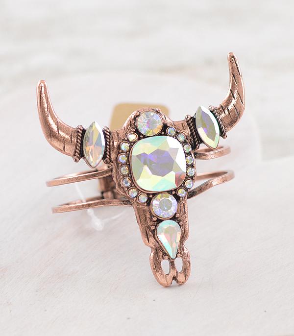 BRACELETS :: CUFF I BANGLE :: Wholesale Tipi Brand AB Steer Skull Bracelet