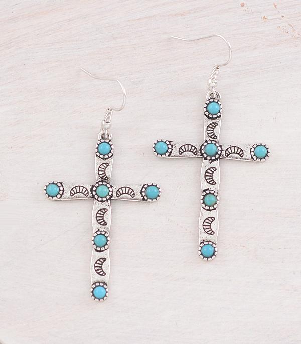 EARRINGS :: WESTERN HOOK EARRINGS :: Wholesale Western Cross Earrings
