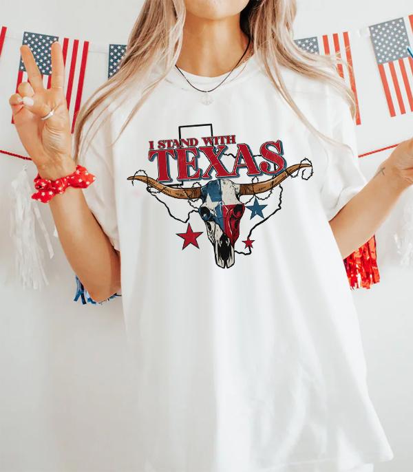GRAPHIC TEES :: GRAPHIC TEES :: Wholesale I Stand With Texas Graphic Tshirt
