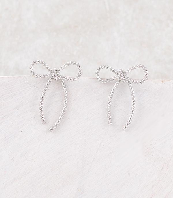New Arrival :: Wholesale Rope Style Bow Earrings