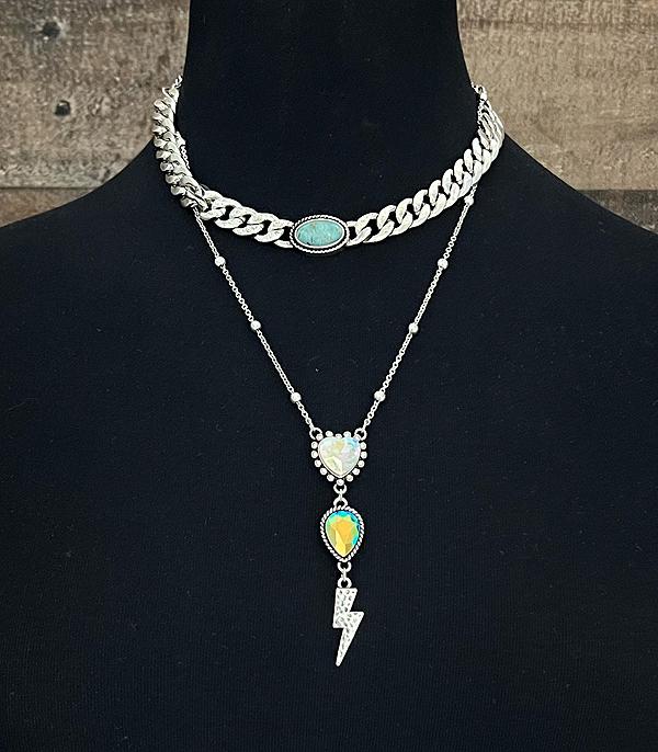 NECKLACES :: TRENDY :: Wholesale Western Chain Layered Necklace