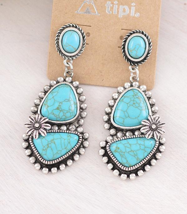 EARRINGS :: WESTERN POST EARRINGS :: Wholesale Western Turquoise Statement Earrings