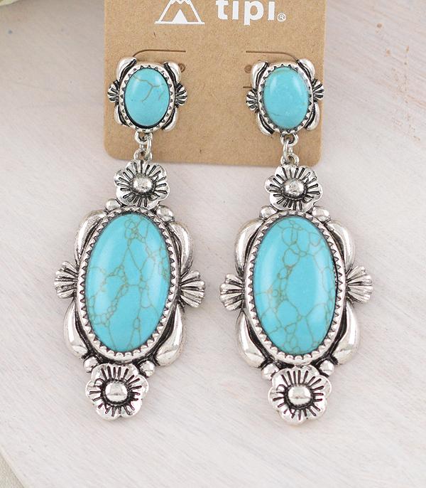 EARRINGS :: WESTERN POST EARRINGS :: Wholesale Western Turquoise Statement Earrings