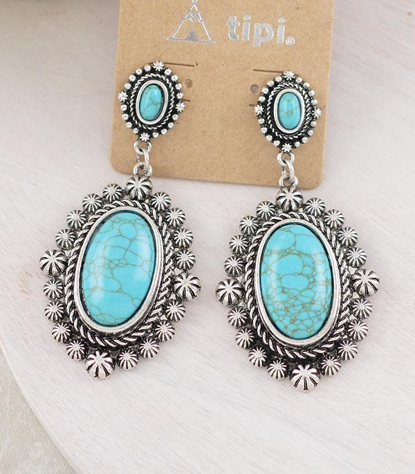 EARRINGS :: WESTERN POST EARRINGS :: Wholesale Western Turquoise Statement Earrings