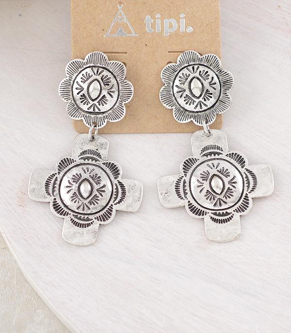 EARRINGS :: WESTERN POST EARRINGS :: Wholesale Western Concho Statement Earrings