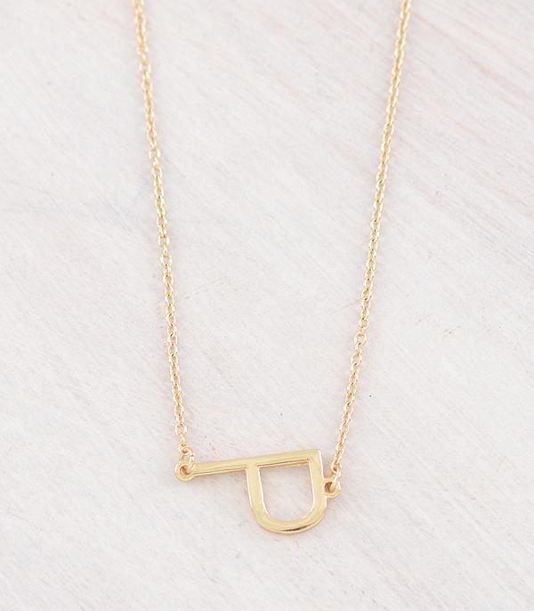 INITIAL JEWELRY :: NECKLACES | RINGS :: Wholesale Gold Plated Initial Necklace