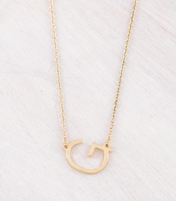 INITIAL JEWELRY :: NECKLACES | RINGS :: Wholesale Gold Plated Initial Necklace