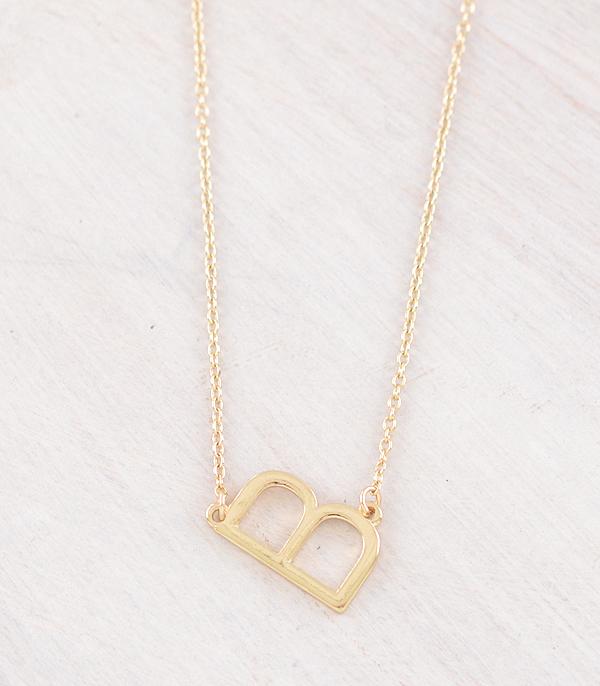 INITIAL JEWELRY :: NECKLACES | RINGS :: Wholesale Gold Plated Initial Necklace