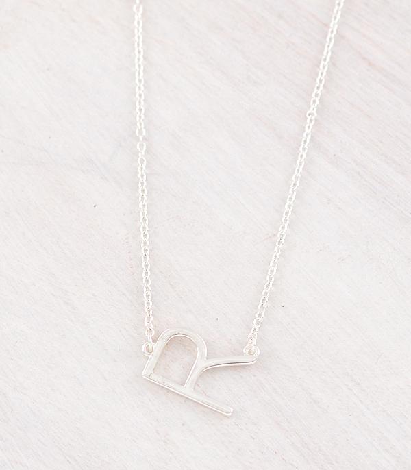 INITIAL JEWELRY :: NECKLACES | RINGS :: Wholesale Silver Plated Initial Necklace