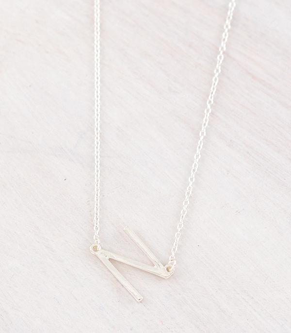 INITIAL JEWELRY :: NECKLACES | RINGS :: Wholesale Silver Plated Initial Necklace