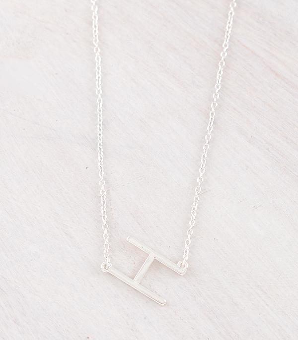 INITIAL JEWELRY :: NECKLACES | RINGS :: Wholesale Silver Plated Initial Necklace