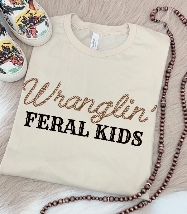 GRAPHIC TEES :: GRAPHIC TEES :: Wholesale Western Wranglin Feral Kids Graphic Tee