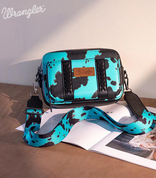 MONTANAWEST BAGS :: CROSSBODY BAGS :: Wholesale Wrangler Cow Print Crossbody Wallet