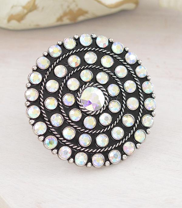 RINGS :: Wholesale Tipi Western AB Stone Concho Large Ring