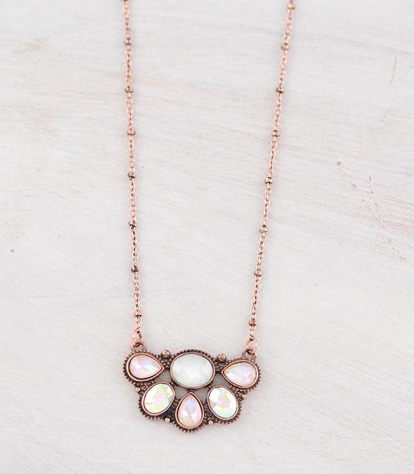 NECKLACES :: TRENDY :: Wholesale Western Glass Stone Concho Necklace