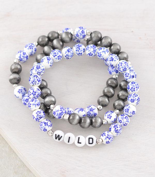 BRACELETS :: STRETCH-BEAD :: Wholesale Western Navajo Pearl Bracelet Set