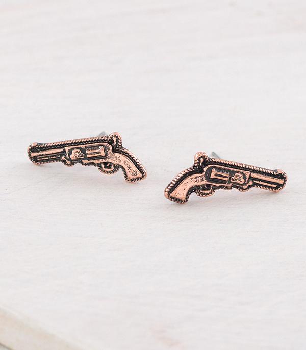 EARRINGS :: WESTERN POST EARRINGS :: Wholesale Western Revolver Post Earrings