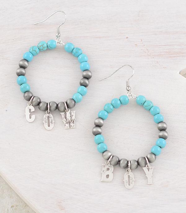 EARRINGS :: WESTERN HOOK EARRINGS :: Wholesale Western Cowboy Charm Earrings