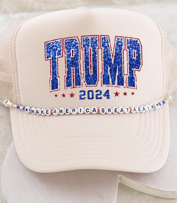 HATS I HAIR ACC :: HAT ACCESSORIES :: Wholesale MAGA Beaded Trucker Hat Chain