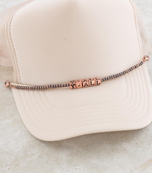 HATS I HAIR ACC :: HAT ACCESSORIES :: Wholesale Western Yall Bead Trucker Hat Chain