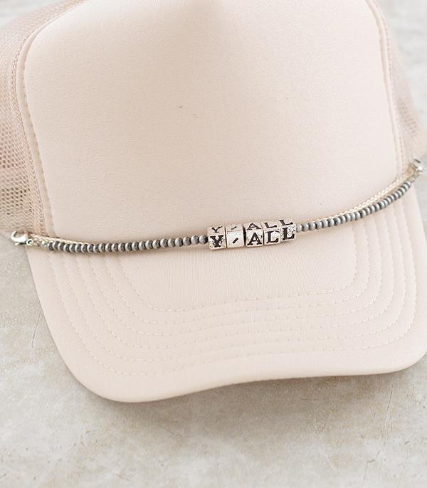 HATS I HAIR ACC :: HAT ACCESSORIES :: Wholesale Western Yall Bead Trucker Hat Chain