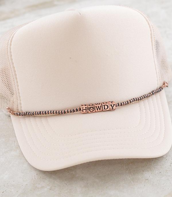 HATS I HAIR ACC :: HAT ACCESSORIES :: Wholesale Western Howdy Bead Trucker Hat Chain