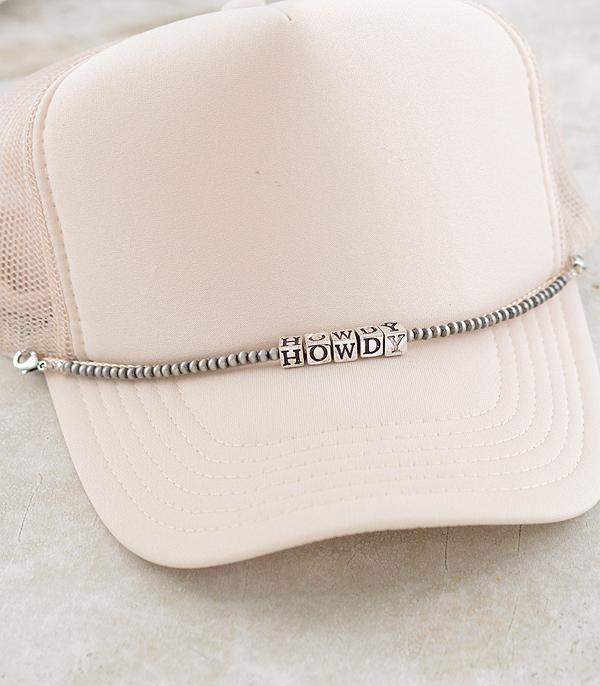 HATS I HAIR ACC :: HAT ACCESSORIES :: Wholesale Western Howdy Bead Trucker Hat Chain