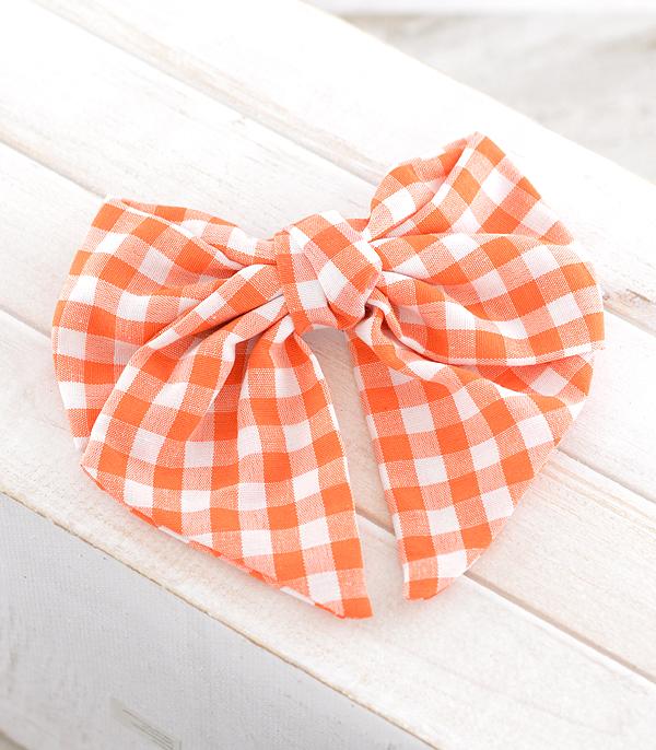 <font color=PURPLE>GAMEDAY</font> :: Wholesale Game Day Checkered Hair Bow
