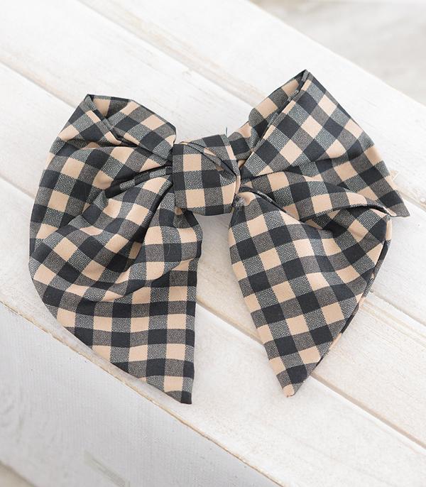 <font color=PURPLE>GAMEDAY</font> :: Wholesale Game Day Checkered Hair Bow