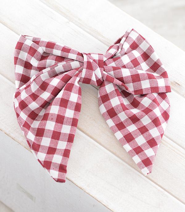 <font color=PURPLE>GAMEDAY</font> :: Wholesale Game Day Checkered Hair Bow