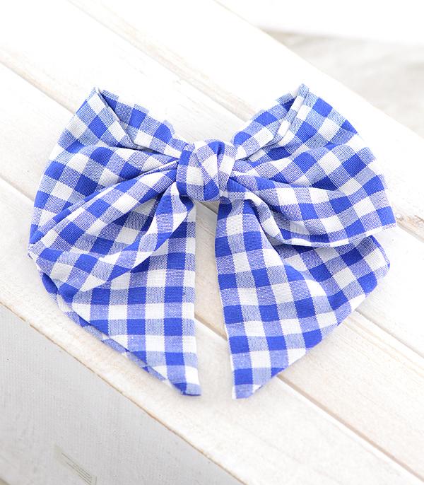 HATS I HAIR ACC :: HAIR ACCESSORIES :: Wholesale Game Day Checkered Hair Bow