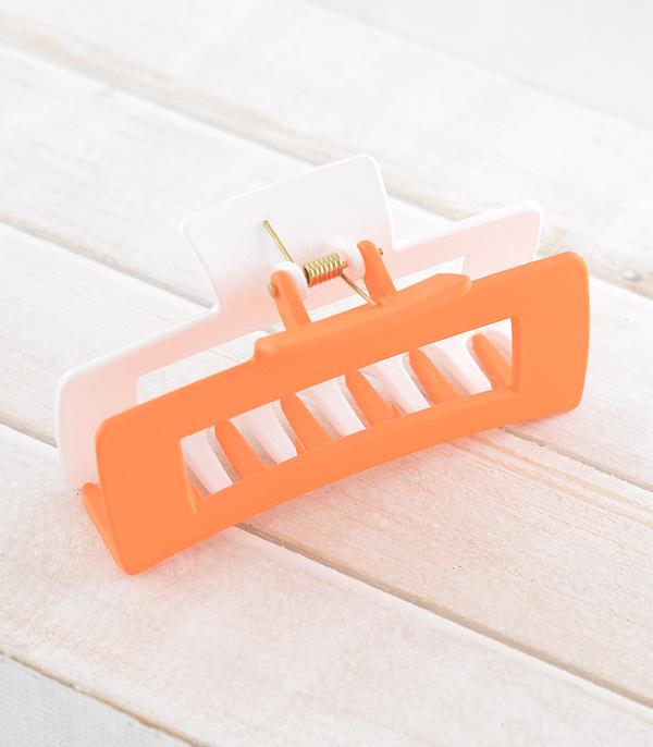 HATS I HAIR ACC :: HAIR ACCESSORIES :: Wholesale Two Tone Game Day Hair Claw Clip