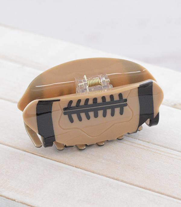 HATS I HAIR ACC :: HAIR ACCESSORIES :: Wholesale Game Day Football Hair Claw Clip