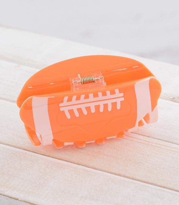 HATS I HAIR ACC :: HAIR ACCESSORIES :: Wholesale Game Day Football Hair Claw Clip