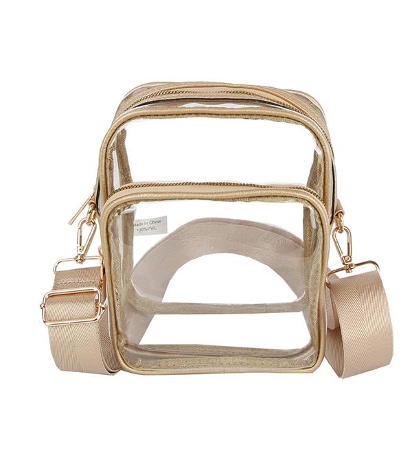 HANDBAGS :: CROSSBODY I CLUTCH BAGS :: Wholesale Game Day Clear Crossbody Bag