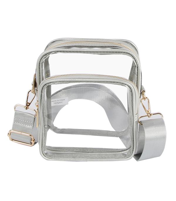 HANDBAGS :: CROSSBODY I CLUTCH BAGS :: Wholesale Game Day Clear Crossbody Bag