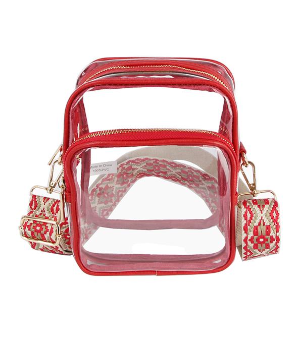 HANDBAGS :: CROSSBODY I CLUTCH BAGS :: Wholesale Game Day Clear Crossbody Bag