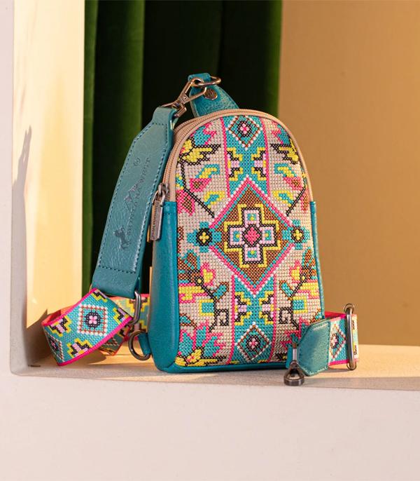 WHAT'S NEW :: Wholesale Montana West Aztec Embroidered Sling Bag
