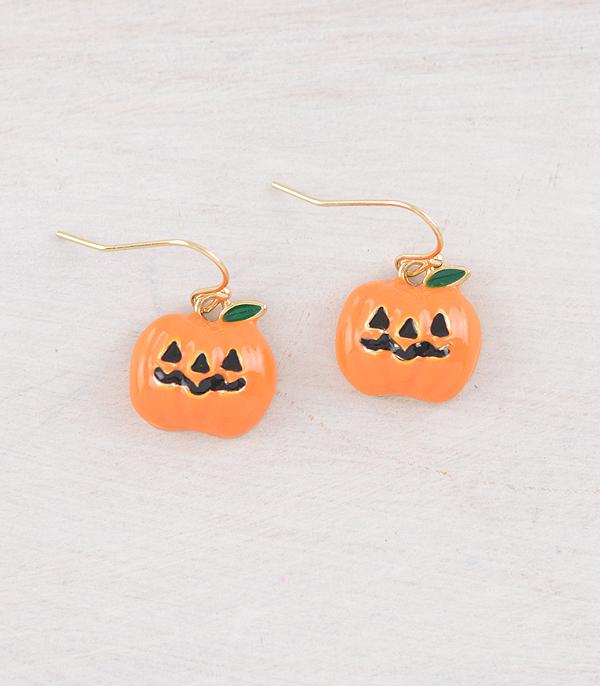 <font color=GREEN>HOLIDAYS</font> :: JEWELRY I BAGS :: Wholesale Halloween Pumpkin Earrings