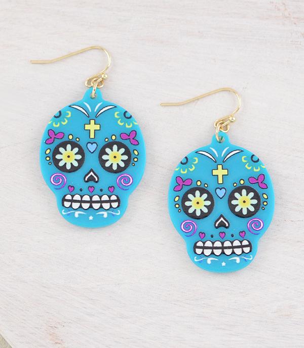 <font color=GREEN>HOLIDAYS</font> :: JEWELRY I BAGS :: Wholesale Sugar Skull Earrings