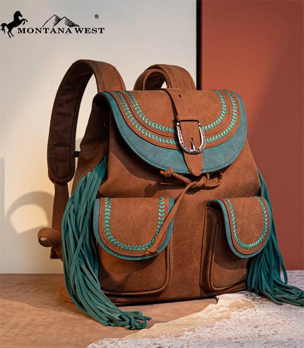 MONTANAWEST BAGS :: WESTERN PURSES :: Wholesale Montana West Fringe Buckle Backpack