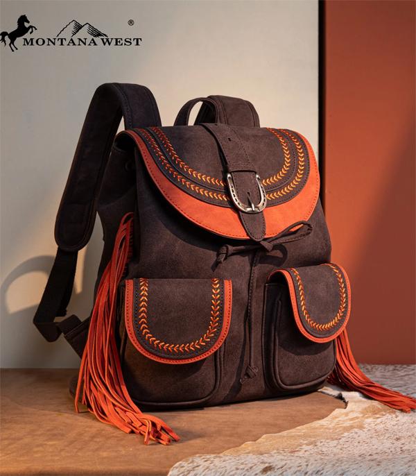 MONTANAWEST BAGS :: WESTERN PURSES :: Wholesale Montana West Fringe Buckle Backpack