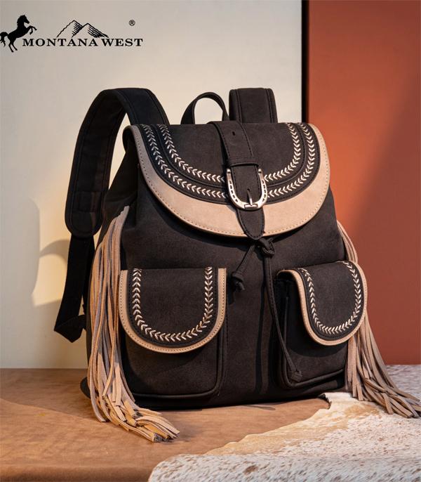 MONTANAWEST BAGS :: WESTERN PURSES :: Wholesale Montana West Fringe Buckle Backpack