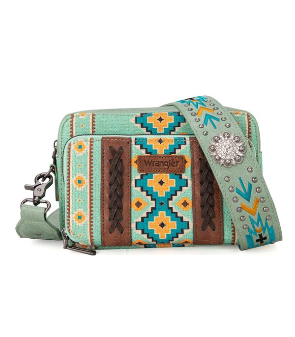 MONTANAWEST BAGS :: CROSSBODY BAGS :: Wholesale Wrangler Aztec Crossbody Bag